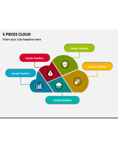 5 Pieces Cloud PPT Slide 2
