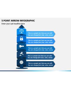 5 Point Arrow Infographic PPT Slide 1