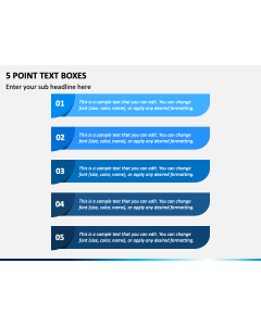 5 Point Text Boxes PPT Slide 1