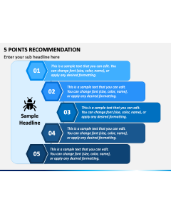 5 Points Recommendation PPT Slide 1