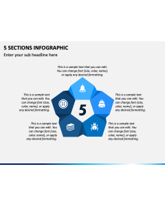 5 Sections Infographic PPT Slide 1