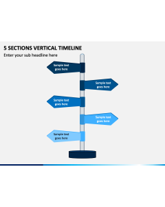 5 Sections Vertical Timeline PPT Slide 1