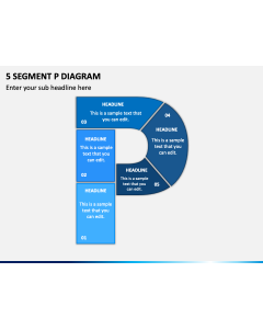 5 Segment P Diagram PPT Slide 1