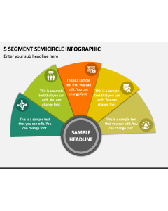 5 Segment Semicircle Infographic PPT Slide 1