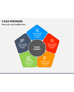 5 Slice Pentagon PPT Slide 1