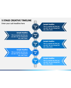 5 Stage Creative Timeline PPT Slide 1