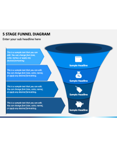 5 Stage Funnel Diagram PPT Slide 1