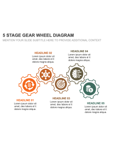 5 Stage Gear Wheel Diagram PPT Thumbnail