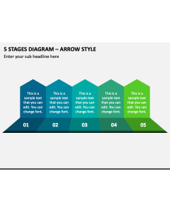 5 Stages Diagram - Arrow Style PPT Slide 1