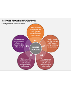 5 Stages Flower Infographic PPT Slide 1