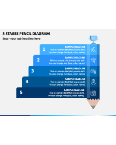 5 Stages Pencil Diagram Slide 1