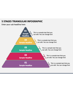 5 Stages Triangular Infographic PPT Slide 1
