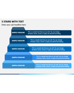 5 Stairs With Text Slide 1