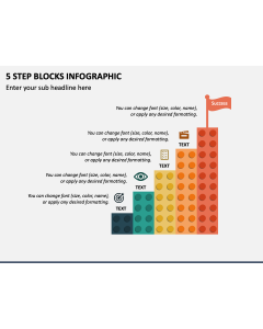 5 Step Blocks Infographic PPT Slide 2