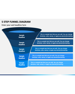 5 Step Funnel Diagram PPT Slide 1