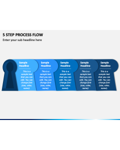 5 Step Process Flow PPT Slide 1