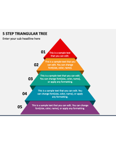 5 Step Triangular Tree PPT Slide 1