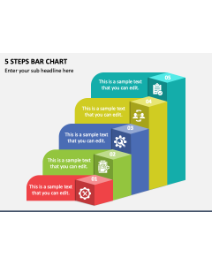 5 Steps Bar Chart PPT Slide 1