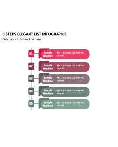 5 Steps Elegant List Infographic PPT Thumbnail