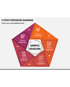 5 Steps Pentagon Diagram PPT Slide 1