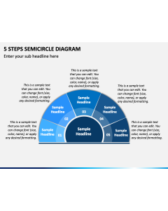 5 Steps Semicircle Diagram PPT Slide 1