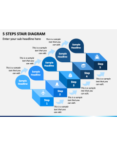 5 Steps Stair Diagram PPT Slide 1