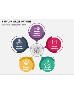 5 Stylish Circle Options PPT Slide 1