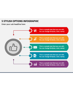 5 Stylish Options Infographic PPT Slide 1