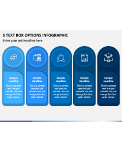 5 Text Box Options Infographic PPT Slide 1