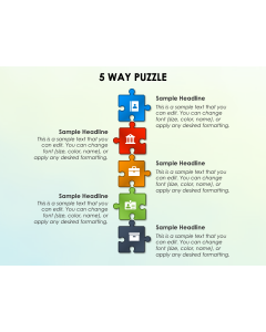 5 Way Puzzle PPT Slide 1