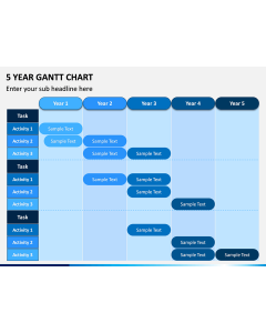 5 Year Gantt Chart PPT Slide 1