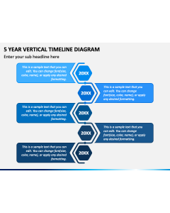 5 Year Vertical Timeline Diagram PPT Slide 1