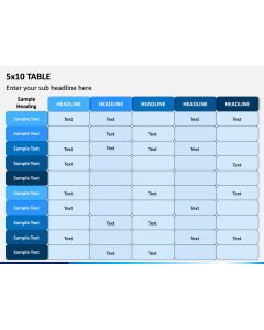5x10 Table PPT Slide 1