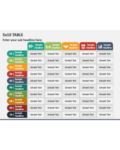 5x10 Table PPT Slide 1