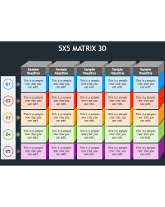 5x5 Matrix 3D PPT Slide 1