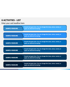 6 Activities List PPT Slide 1