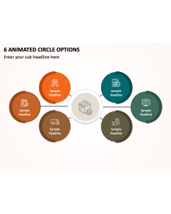6 Animated Circle Options PPT Thumbnail