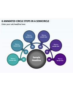 6 Animated Circle Steps in a Semicircle PPT Thumbnail