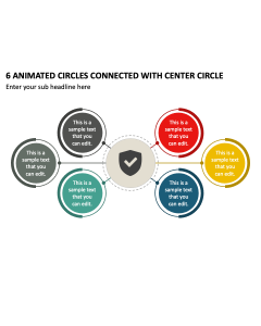 6 Animated Circles Connected with Center Circle PPT Thumbnail