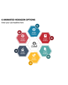 6 Animated Hexagon Options PPT Thumbnail