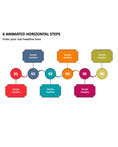 6 Animated Horizontal Steps PPT Thumbnail