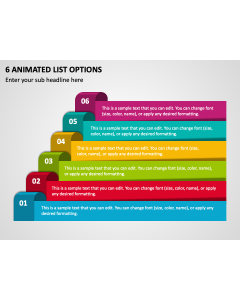 6 Animated List Options PPT Thumbnail