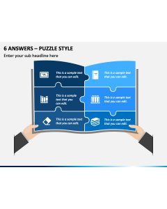 6 Answers - Puzzle Style PPT Slide 1