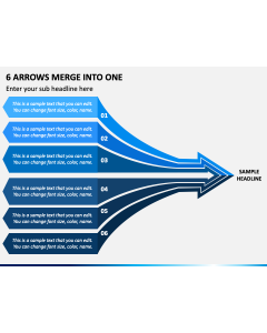 6 Arrows Merge Into One PPT Slide 1