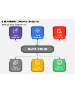 6 Beautiful Options Diagram PPT Slide 2