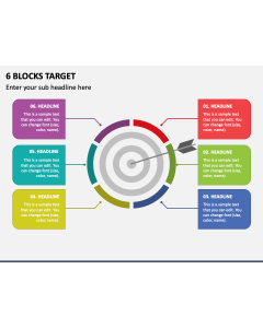 6 Blocks Target PPT Slide 2