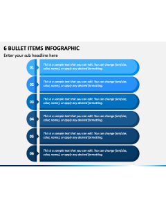 6 Bullet Items Infographic PPT Slide 1