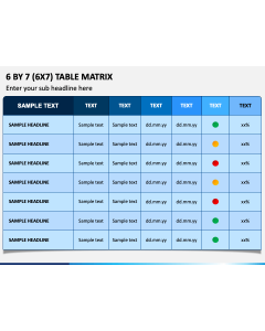 6 By 7 Table Matrix Slide 1