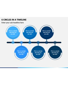 6 Circles in a Timeline Slide 1