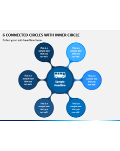 6 Connected Circles with Inner Circle PPT Slide 1